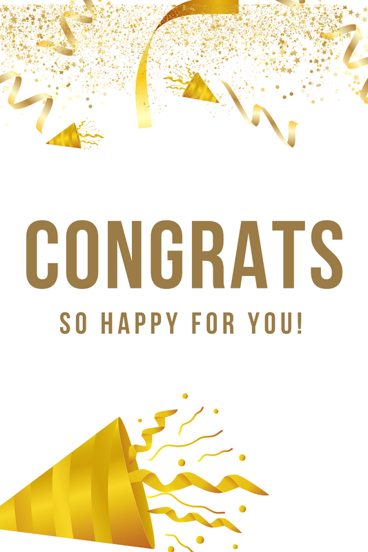 Congrats So Happy For You Card