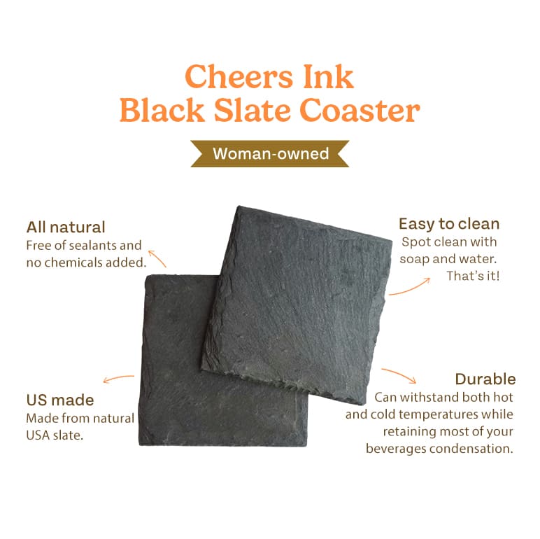 Black Slate Coaster