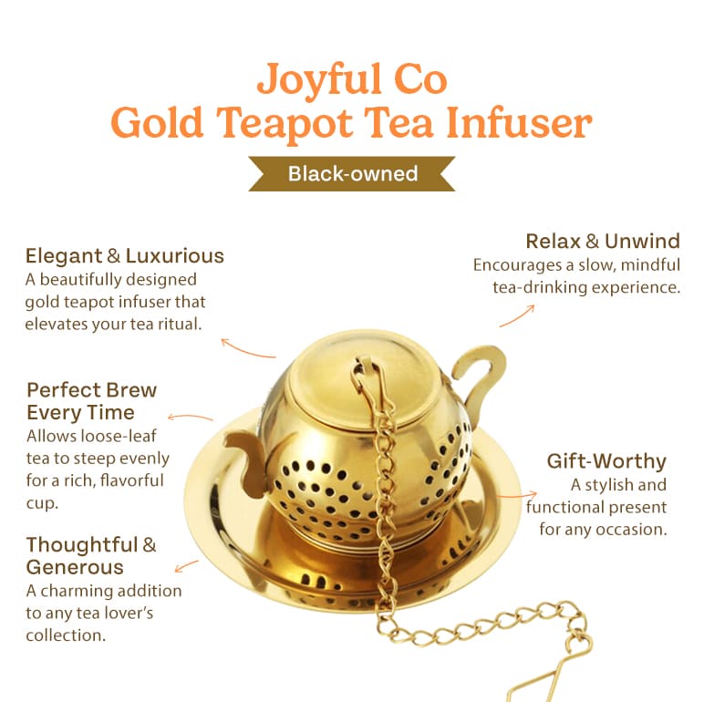 Gold Teapot Tea Infuser