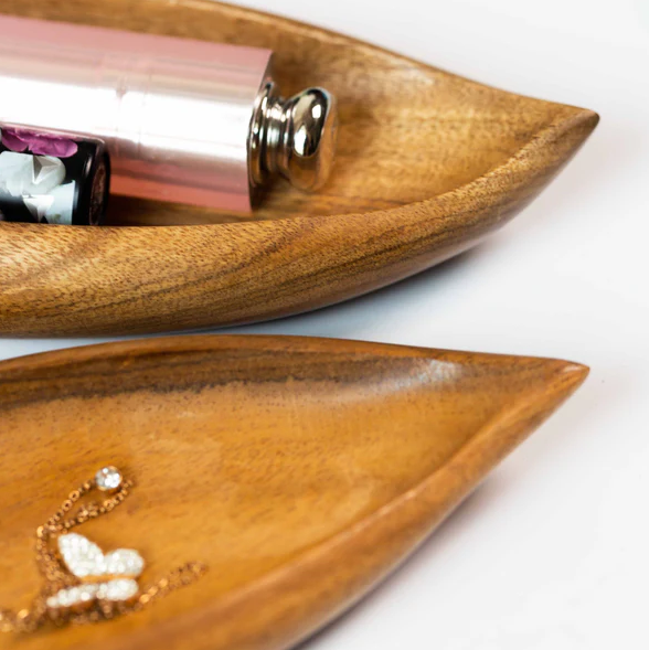 Bit of Meraki - Akashmoni Wood Leaf Serving Tray