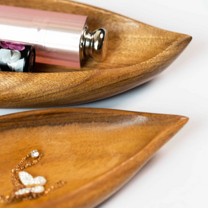 Bit of Meraki - Akashmoni Wood Leaf Serving Tray